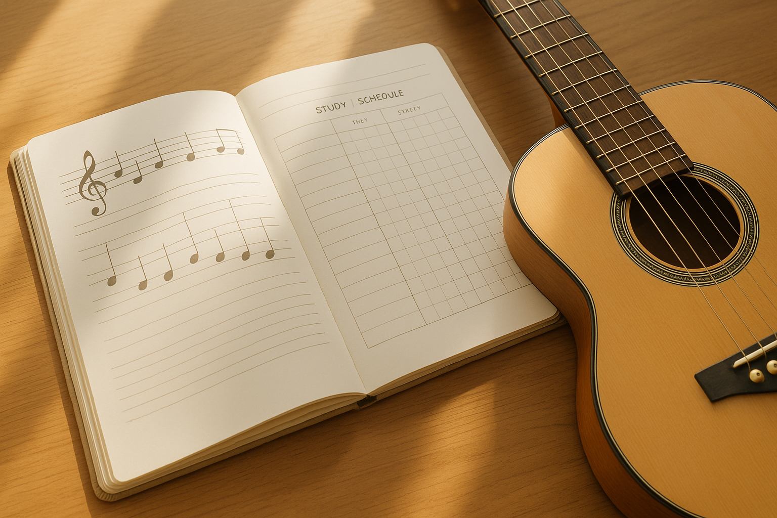 rotina de estudos musicais