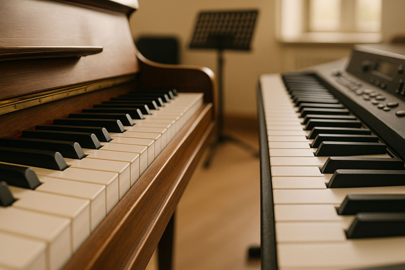 piano ou teclado para iniciantes