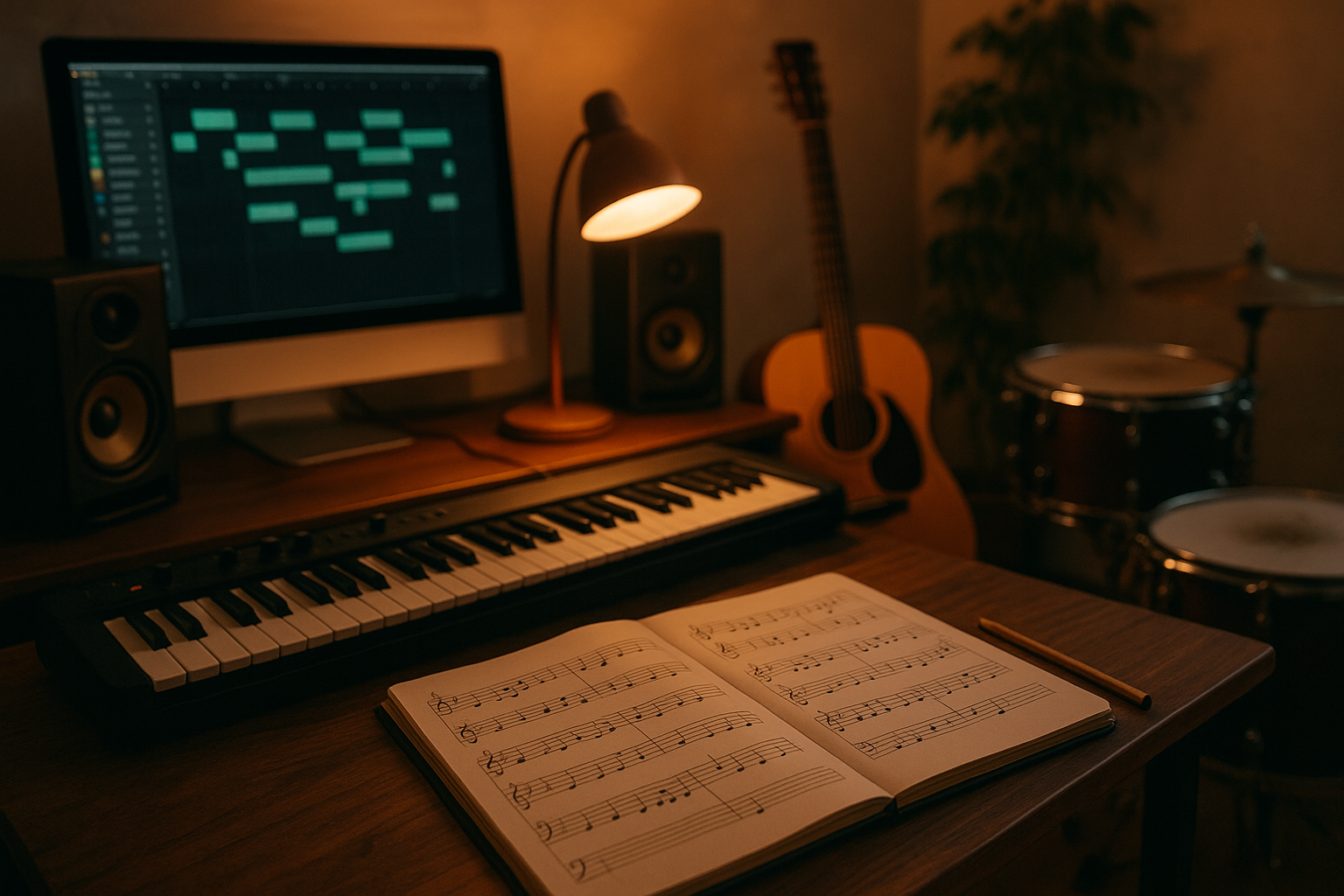 rotina de estudos musicais